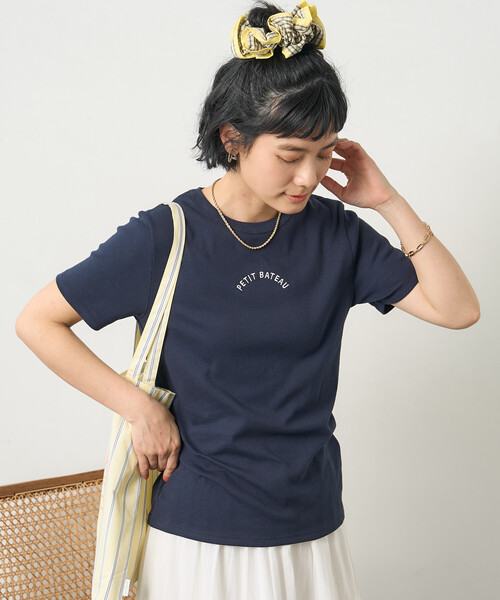tシャツ PETIT BATEAU × FREAK'S STORE/プチバトー 別注 ミニロゴTシャツ レディースの画像