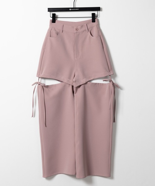 「me+em select」 スラックス MEDIUM チャコール レディース_画像4