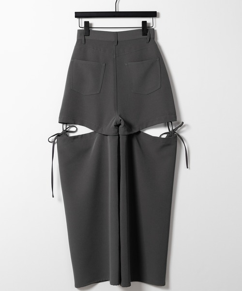 「me+em select」 スラックス MEDIUM チャコール レディース_画像6