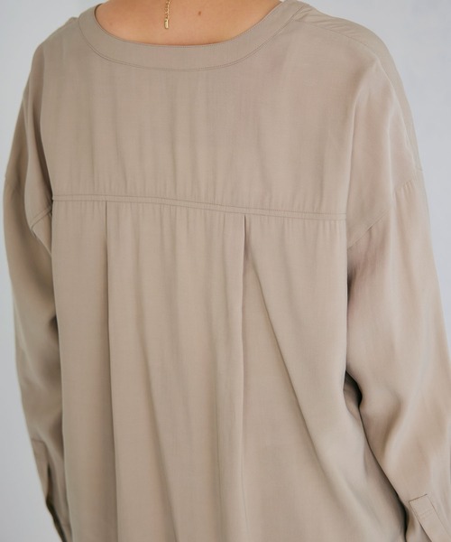 「CROSS FUNCTION」 長袖ブラウス M ベージュ レディース_画像9