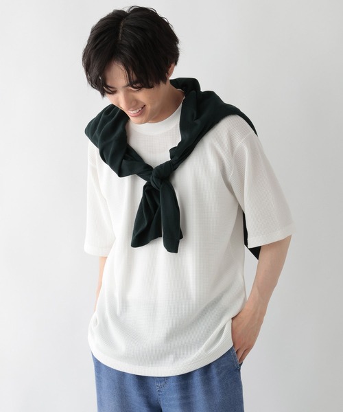 GLOBAL WORK（グローバルワーク） tシャツ サラサラ快適DRYワッフルT