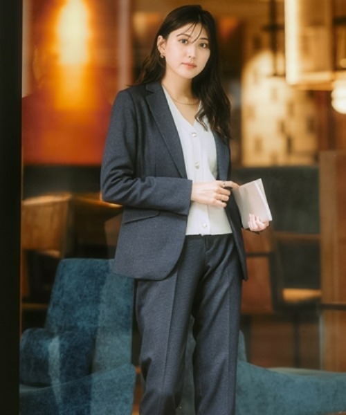 7days Life Styling 「lipria」パンツスーツ 13号 ネイビー レディース