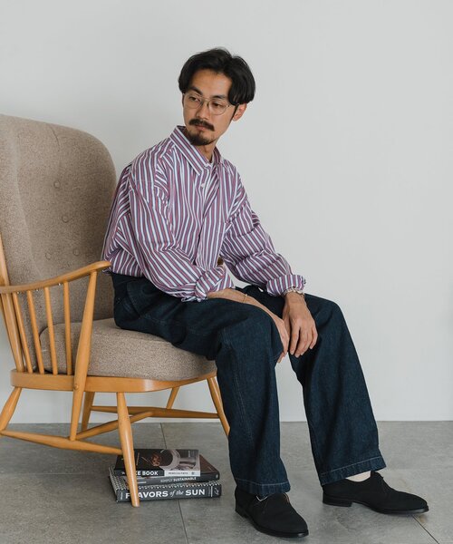 「THOMAS MASON」 長袖シャツ SMALL グリーン メンズ_画像7