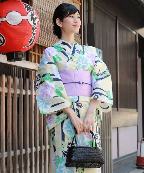和なでしこ 浴衣 大人プチサイズ変わり織り浴衣単品 レディース
