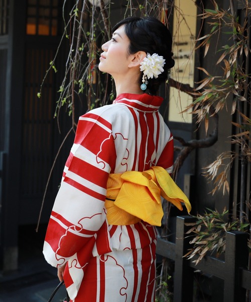 和なでしこ 浴衣 大人プチサイズ変わり織り浴衣単品 レディース