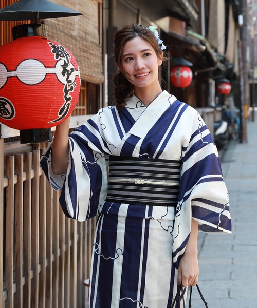 和なでしこ 浴衣 大人プチサイズ変わり織り浴衣単品 レディース