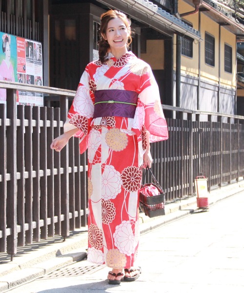 和なでしこ 浴衣 大人プチサイズ変わり織り浴衣単品 レディース
