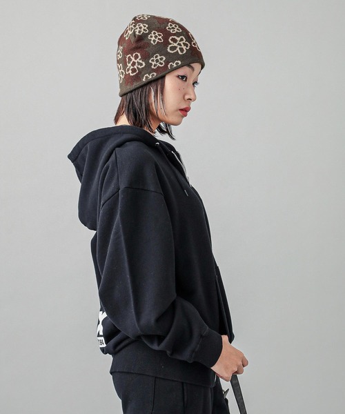 「X-girl」 ジップアップパーカー M ブラック レディース_画像7