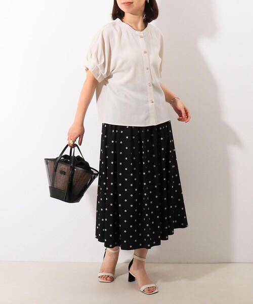 「NOLLEY'S LIGHT」 半袖ブラウス 38 ラベンダー レディース_画像9