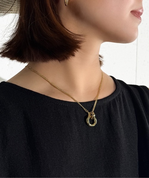 MAISON SELECT ネックレス 6C60 ダブルリング ネックレス レディース