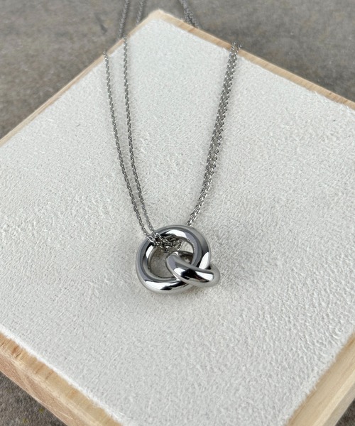 MAISON SELECT ネックレス 6C60 ダブルリング ネックレス レディース