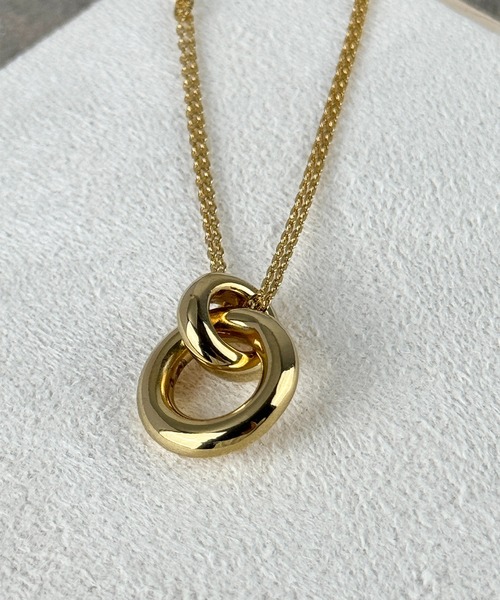 MAISON SELECT ネックレス 6C60 ダブルリング ネックレス レディース