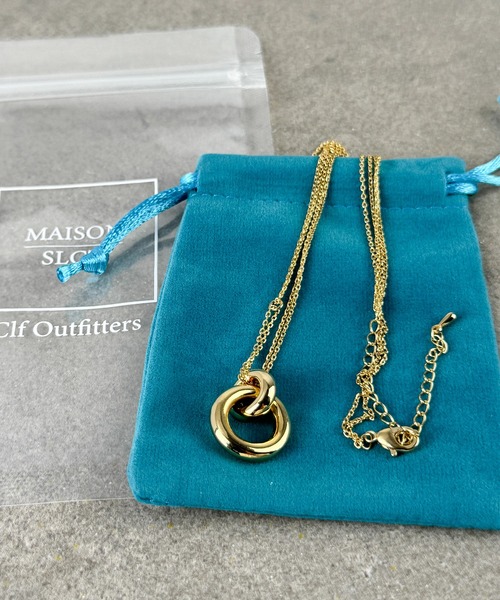 MAISON SELECT ネックレス 6C60 ダブルリング ネックレス レディース
