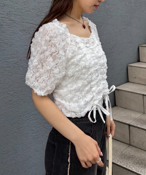 w closet（ダブルクローゼット） ブラウス シャツ フラワーレース
