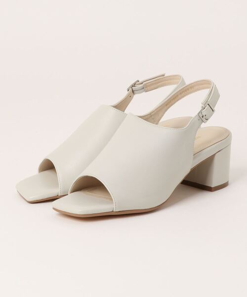 「neue diffusion」 ヒールサンダル 23.5cm アイボリー レディース_画像4
