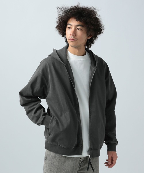 「BAYFLOW」 ジップアップパーカー MEDIUM ブラック メンズ_画像3