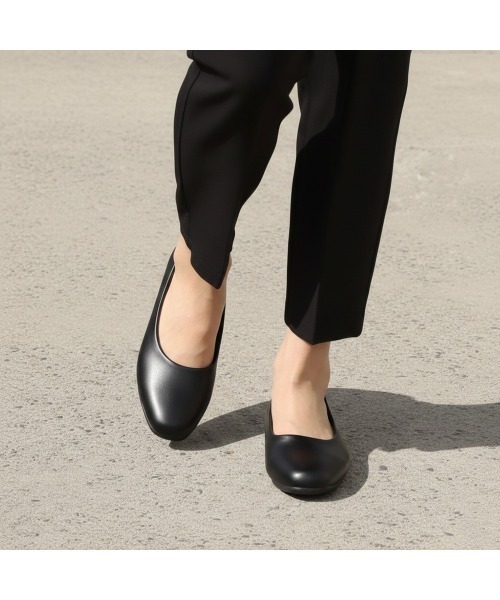 fuwaraku（フワラク） パンプス ゆったり幅広 5E 防水 ローヒール