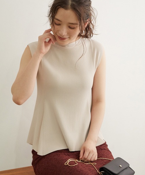 【sale】ROPE ペプラム春ニット セール】 ペプラム春ニットトップス （ニット・セーター）｜ROPE