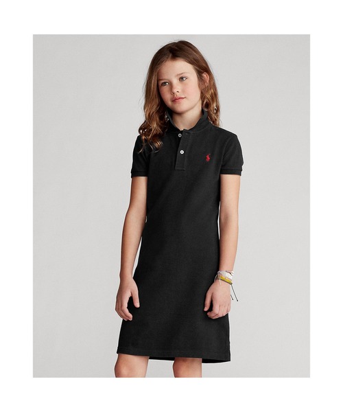 ワンピース コットン メッシュ ポロドレス RALPH ラルフ コットン メッシュ POLO LAUREN CHILDRENSWEAR，ポロ ローレン
