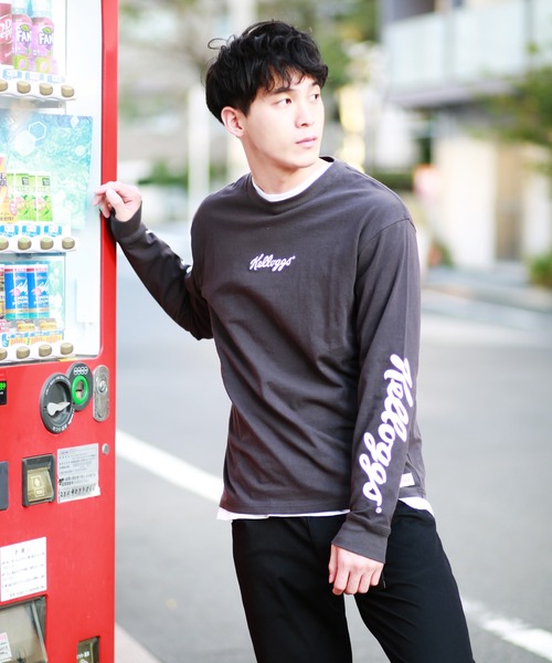 WESTSEA tシャツ KELLOGG'S USコットン天竺 長袖クルーネックT