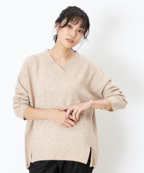 高評価即納 ニット ecru ふわストレッチVネックプルオーバー ZOZOTOWN PayPayモール店 - 通販 - PayPayモール 特価最安値