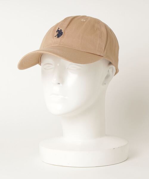ポロ刺繍ロゴ ブラウンベースボールキャップ U.S. POLO ASSN. キャップ 帽子 ASSN./ユーエスポロアッスン