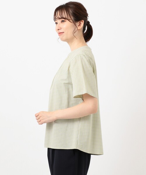 トムを シャツ ZOZOTOWN PayPayモール店 - 通販 - PayPayモール ブラウス BEZ コットンリネン ギンガム ブラウス ⋾はサンプル
