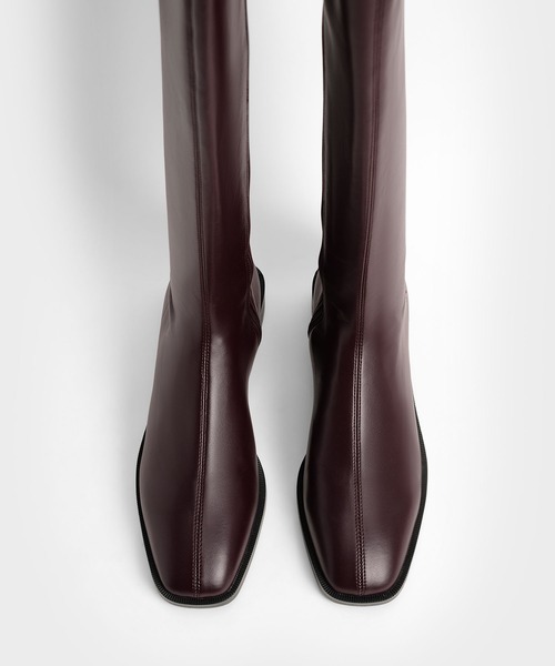 新品未使用　ロングブーツ　charles &keith CHARLES & KEITH ベルト ロングブーツ （DarkBrown