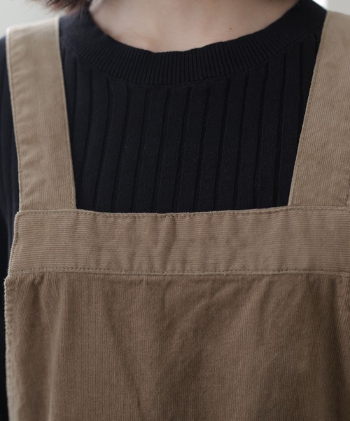 新品　ストレッチコーデュロイ　ジャンパースカート ElegChic スカート ストレッチコーデュロイジャンパー スカート