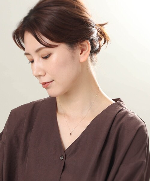 COCOSHNIK ネックレス 「WEB限定」K10スモーキークォーツ