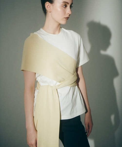 LE CIEL BLEU tシャツ ラップディティールTシャツ / Wrap Detail