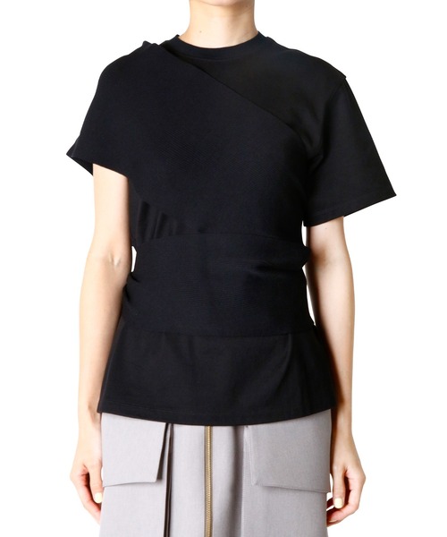 LE CIEL BLEU tシャツ ラップディティールTシャツ / Wrap Detail