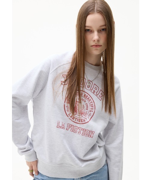トレーナー スウェット A'GEM/9 × .kom「LARTIGENT/ラーティゼン」LKS NEEDLEWORK SWEATSHIRT/ニードルワ A'GEM/9 × .kom『LARTIGENT/ラーティゼン』LKS NEEDLEWORK