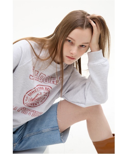 トレーナー スウェット A'GEM/9 × .kom「LARTIGENT/ラーティゼン」LKS NEEDLEWORK SWEATSHIRT/ニードルワ A'GEM/9 × .kom『LARTIGENT/ラーティゼン』LKS NEEDLEWORK