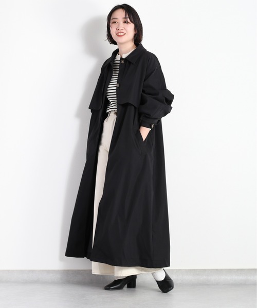 vintage【dynamicpeople】 over coat 黒 アメリビンテージ Ameri VINTAGE RIB SWITCHING OVER JACKET