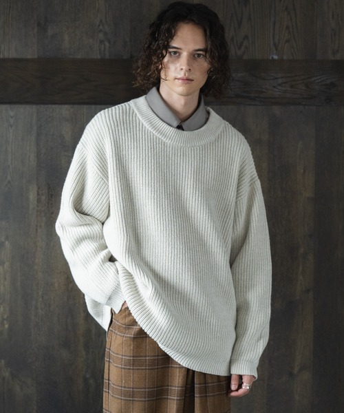 トップス RIB STITCH SWEATER CDG: Rib Stitch School Pullover (Gray) | DSMNY E-SHOP