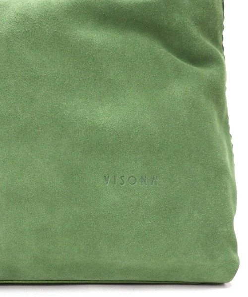 ハンドバッグ イタリア製 「VISONA'」 スエード×フルグレインレザー 2WAYホーボーハンドバッグ(L)の画像