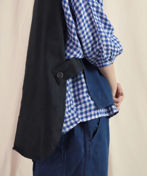 ベスト ジレ 「Brocante / ブロカント」  綿麻デニム コテブトンジレ レディース Brocante ベスト ジレ 「Brocante / ブロカント」 綿麻デニム