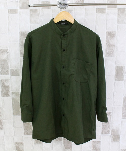 【ロール】シャツ TopIsm シャツ 7分袖ロールアップシャツ メンズ レディース