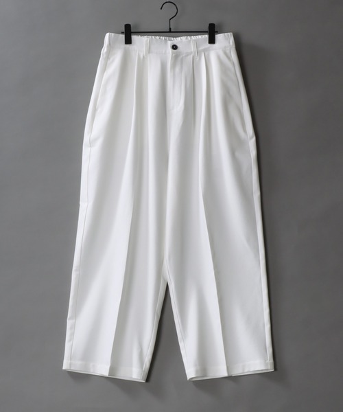 00s~ 2タック スラックス 袴パンツ ショーツ ドレープ モードロック セール】2Tuck Drape Wide Skirt Pants/別注 2タック ドレープ
