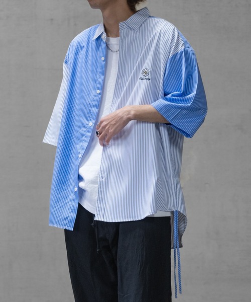 JOHN'S CLOSET シャツ 「a」サイドシャーリング フラワーエン