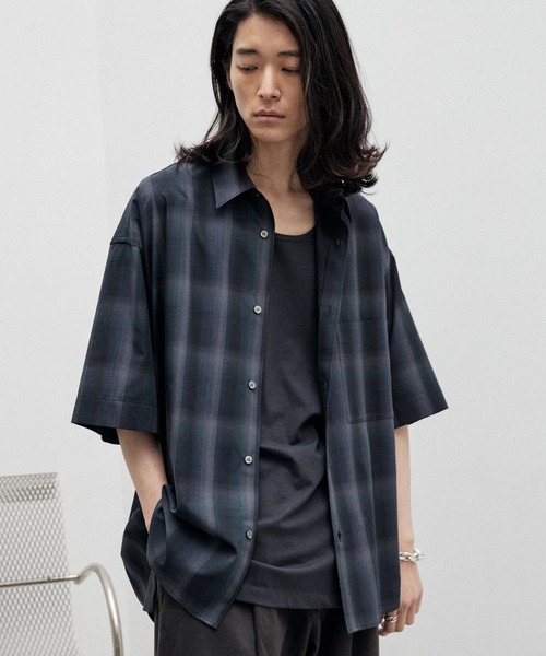 WYM LIDNM シャツ OMBRE CHECK HS SHIRT メンズ : ZOZOTOWN Yahoo!店