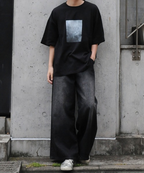 フレアフィットバギーデニムパンツ ダークグレー Nilway ジーンズ ワイド バギーヴィンテージ メイク フレア