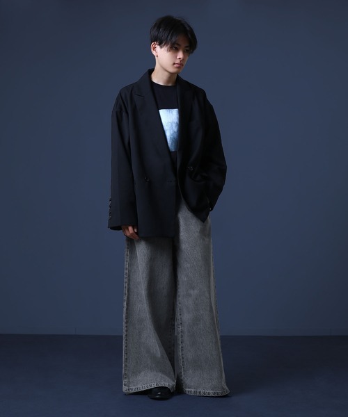 sullen ワイドデニム デニムパンツ バギー エレファントデニム グランジ tinkerend ジーンズ デニム デニムパンツ 「ユニセックス」Wave