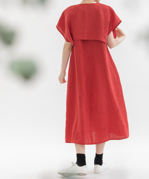 nop de nod Cornet リネンレーヨンノースリーブ2wayワンピース nop de nod ワンピース Cornet リネンレーヨンノースリーブ2way