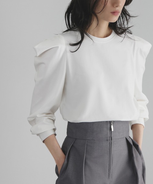 ELFRANK tシャツ パワーショルダークルーネックプルオーバー