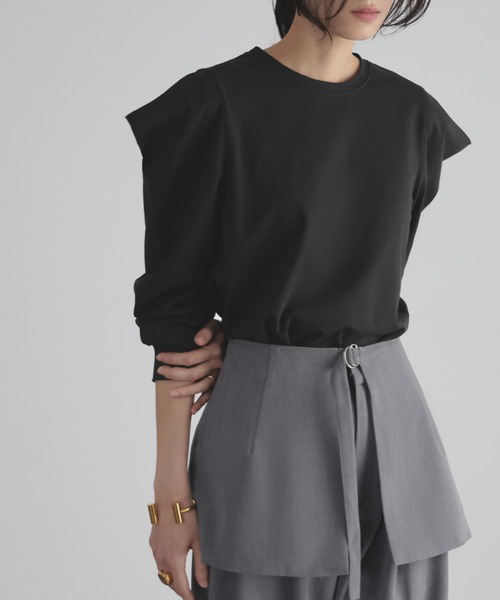 ELFRANK tシャツ パワーショルダークルーネックプルオーバー