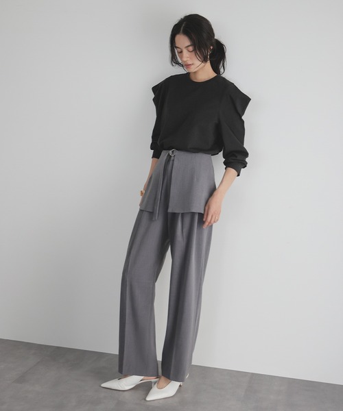 ELFRANK tシャツ パワーショルダークルーネックプルオーバー