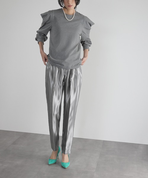 ELFRANK tシャツ パワーショルダークルーネックプルオーバー