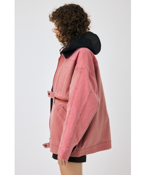 MOUSSY コート アウター BI COLOR WORK ジャケット レディース
